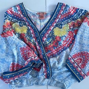 Flying Tomato Cropped Blouse: Size medium